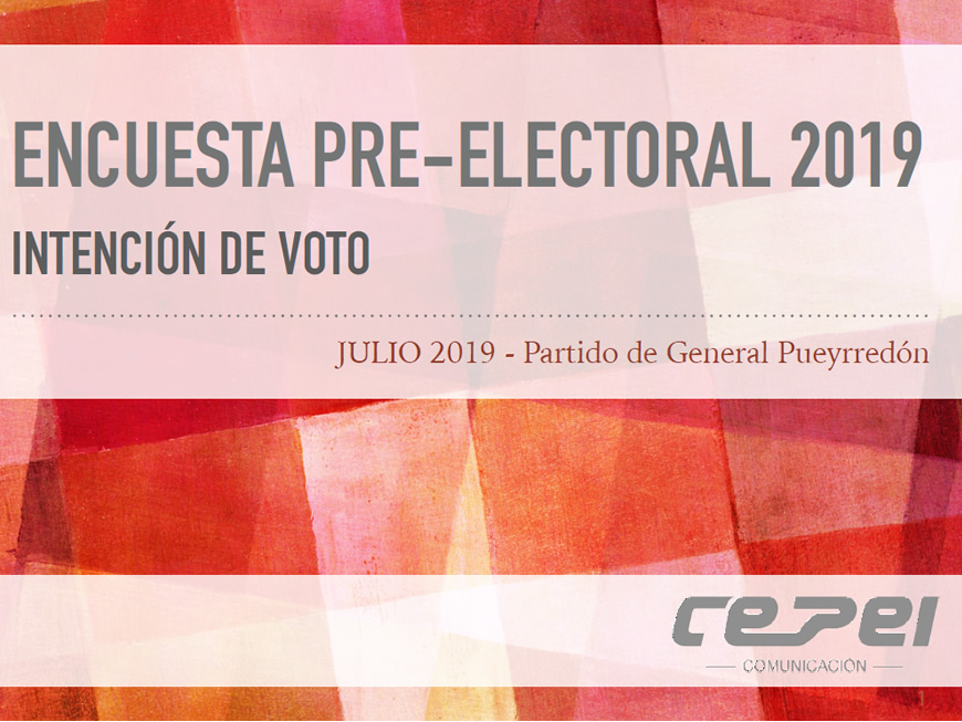 Encuesta  Pre electoral 2019 -Intencilón de voto 
